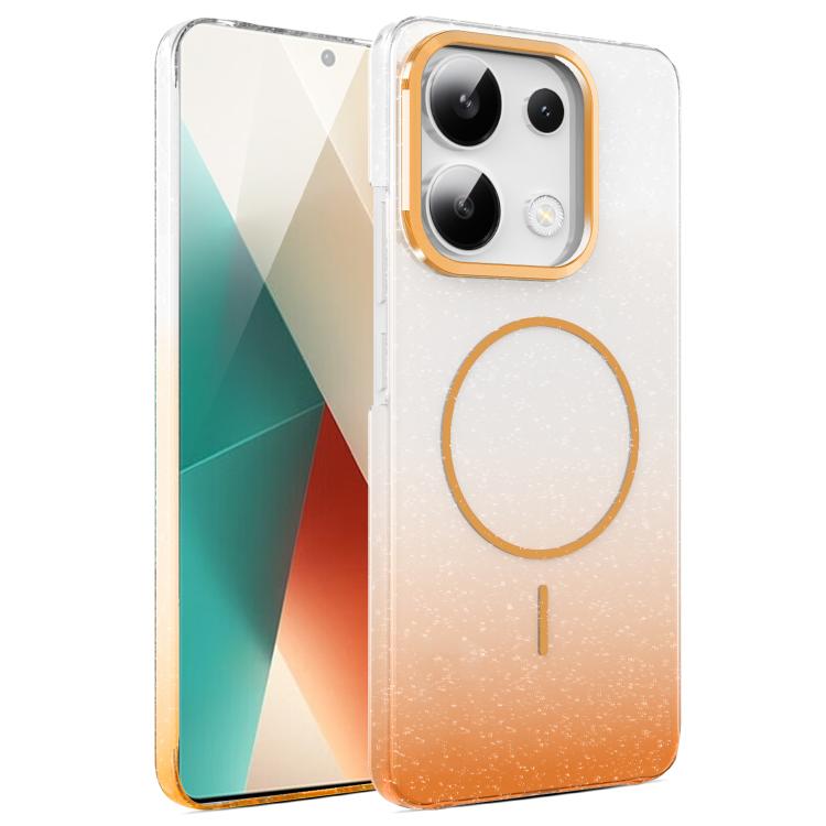 For Xiaomi Redmi Note 13 4G Gold Diamond Glitter Gradient MagSafe Shockproof Phone Case