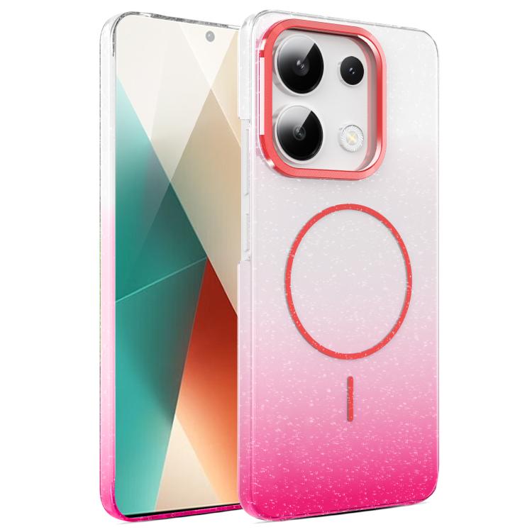 For Xiaomi Redmi Note 13 4G Gold Diamond Glitter Gradient MagSafe Shockproof Phone Case