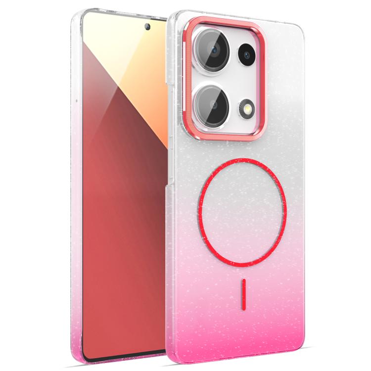 For Xiaomi Redmi Note 13 Pro 4G Gold Diamond Glitter Gradient MagSafe Shockproof Phone Case