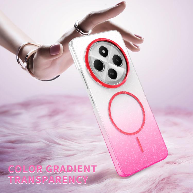 For Xiaomi Redmi 14C 4G Gold Diamond Glitter Gradient MagSafe Shockproof Phone Case