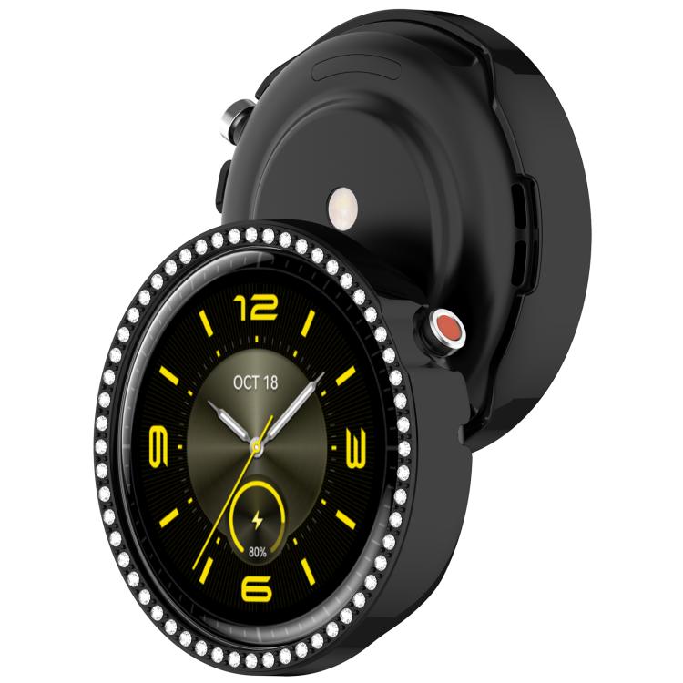 For Honor Watch Fit Elegant Single Row Diamond Half Coverage Hollow PC Watch Cover