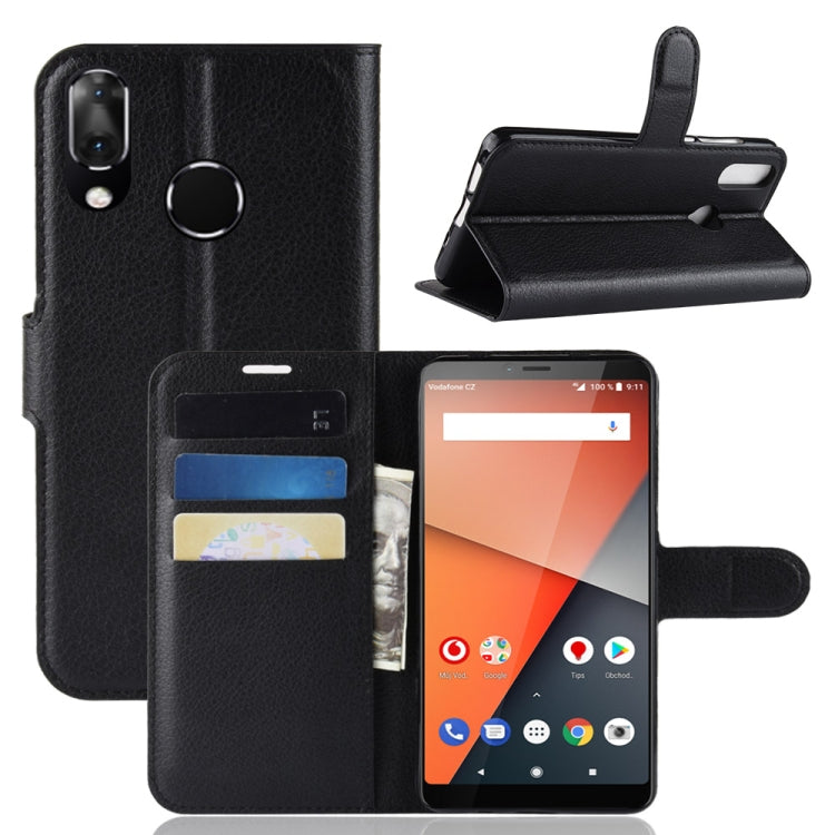 Litchi Texture Horizontal Flip Leather Case for Vodafone Smart X9 / VFD 820 , with Wallet & Holder & Card Slots