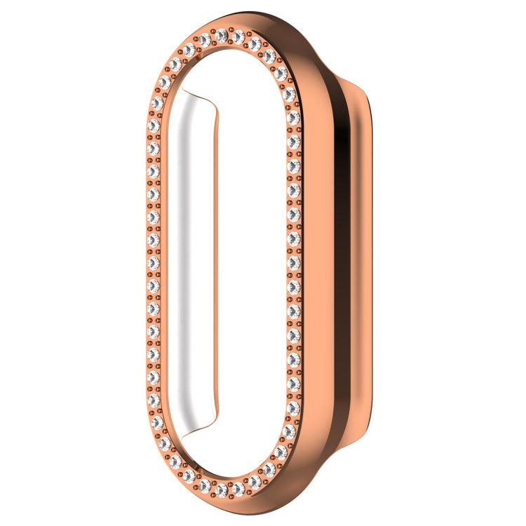 For Xiaomi Smart Band 10 / 10 NFC Single Row Diamond Half Coverage Hollow TPU Watch Cover