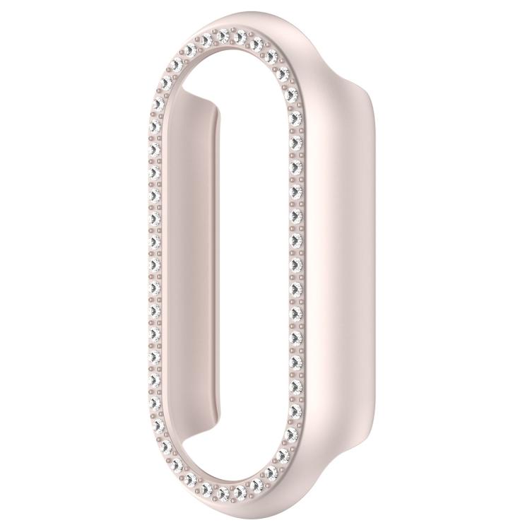 For Xiaomi Smart Band 10 / 10 NFC Single Row Diamond Half Coverage Hollow TPU Watch Cover