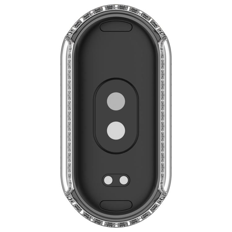 For Xiaomi Smart Band 10 / 10 NFC Single Row Diamond Half Coverage Hollow TPU Watch Cover