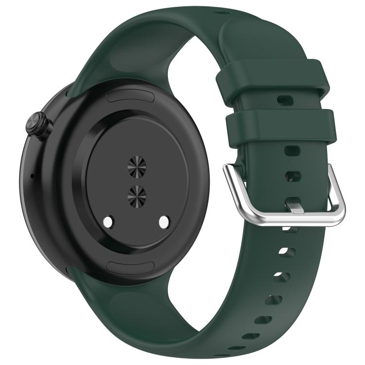 For Honor Watch GS 5 / Watch Fit Silver Buckle Solid Color Silicone Watch Band