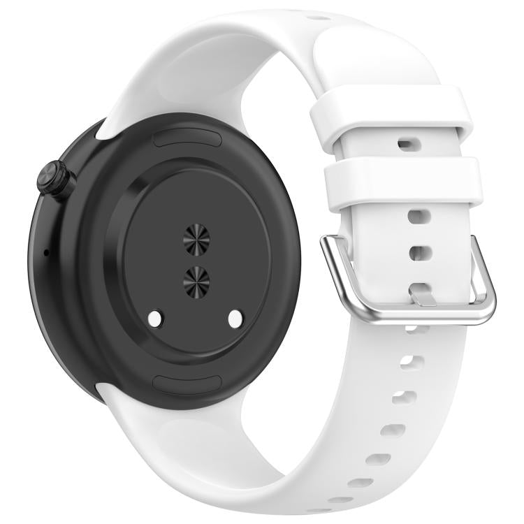 For Honor Watch GS 5 / Watch Fit Silver Buckle Solid Color Silicone Watch Band