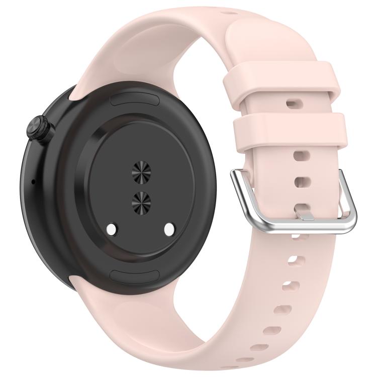 For Honor Watch GS 5 / Watch Fit Silver Buckle Solid Color Silicone Watch Band