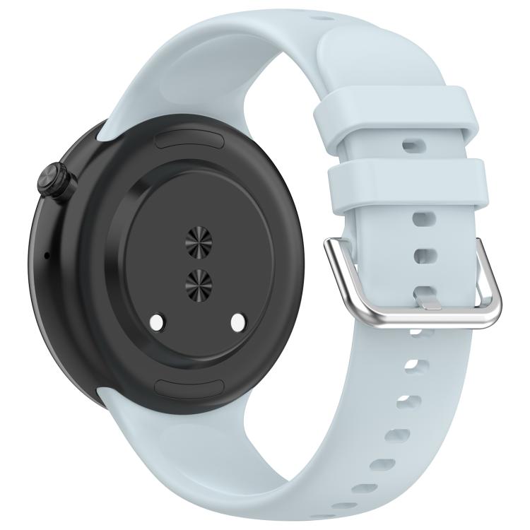 For Honor Watch GS 5 / Watch Fit Silver Buckle Solid Color Silicone Watch Band