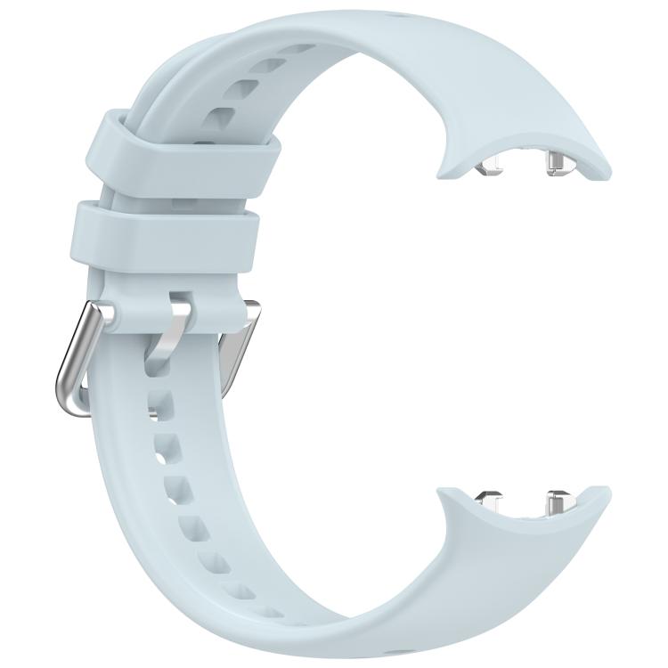 For Honor Watch GS 5 / Watch Fit Silver Buckle Solid Color Silicone Watch Band