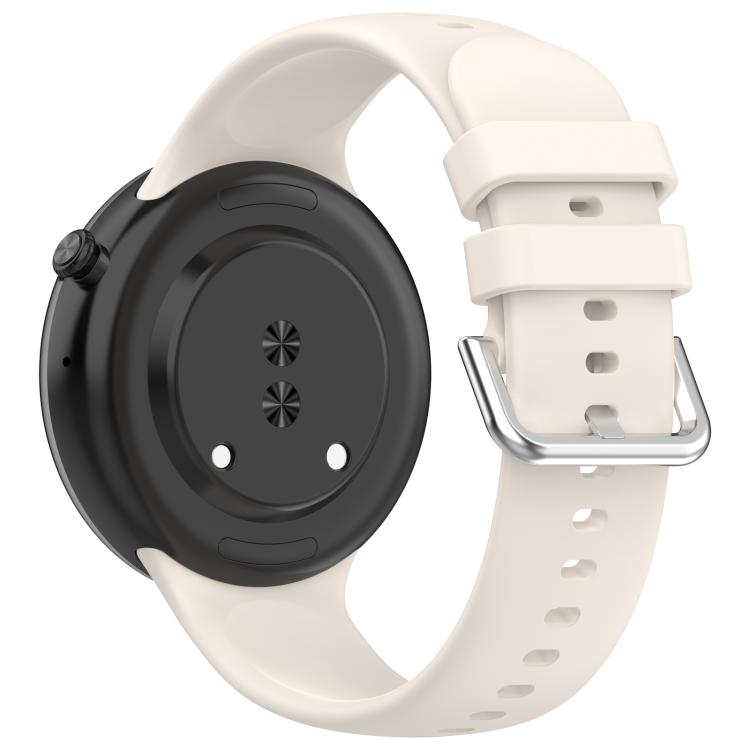 For Honor Watch GS 5 / Watch Fit Silver Buckle Solid Color Silicone Watch Band