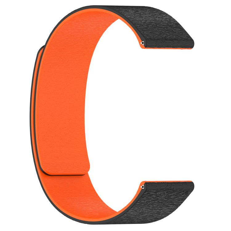 For Amazfit Active 2 / Active 2 Square Cloud Wood Grain Silicone Soft Magnetic Watch Band