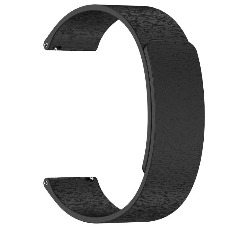 For Amazfit Active 2 / Active 2 Square Cloud Wood Grain Silicone Soft Magnetic Watch Band