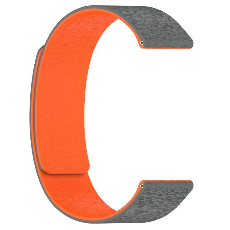 For Amazfit Active 2 / Active 2 Square Cloud Wood Grain Silicone Soft Magnetic Watch Band