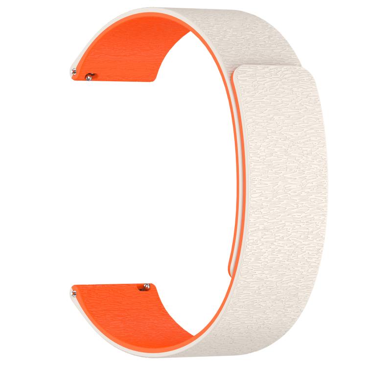 For Amazfit Active 2 / Active 2 Square Cloud Wood Grain Silicone Soft Magnetic Watch Band