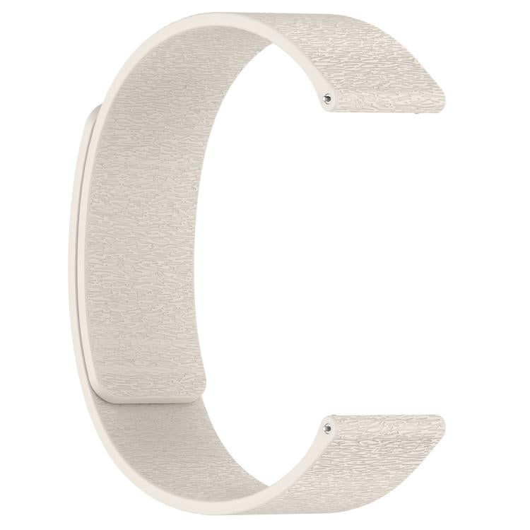 For Amazfit Active 2 / Active 2 Square Cloud Wood Grain Silicone Soft Magnetic Watch Band