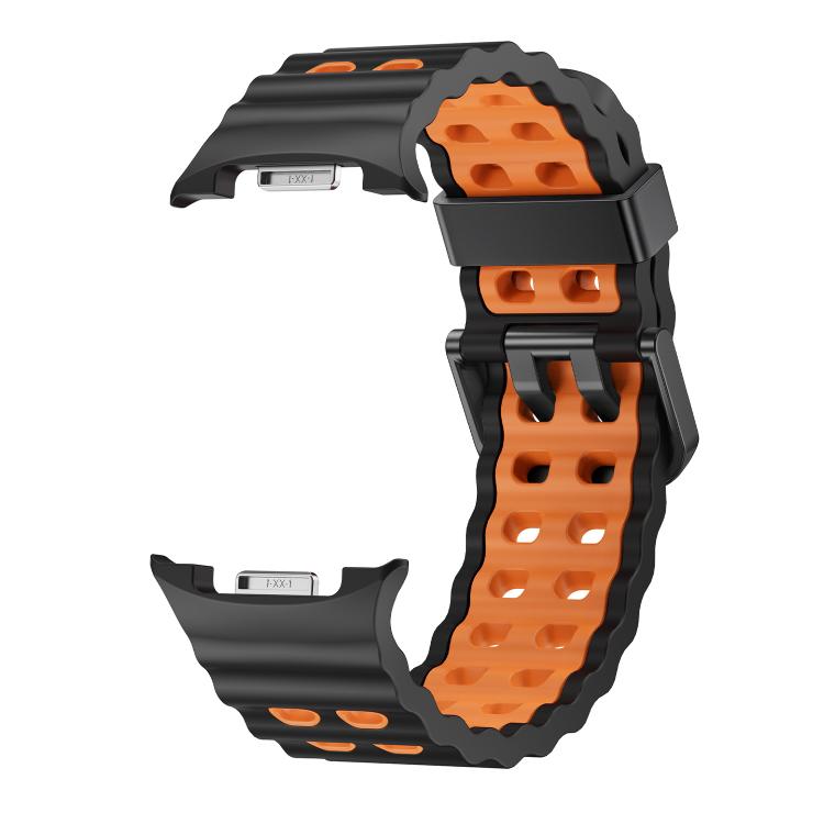 For Samsung Galaxy Watch8 / Watch8 Classic Ocean Style Quick Release Buckle Two Color Silicone Watch Band