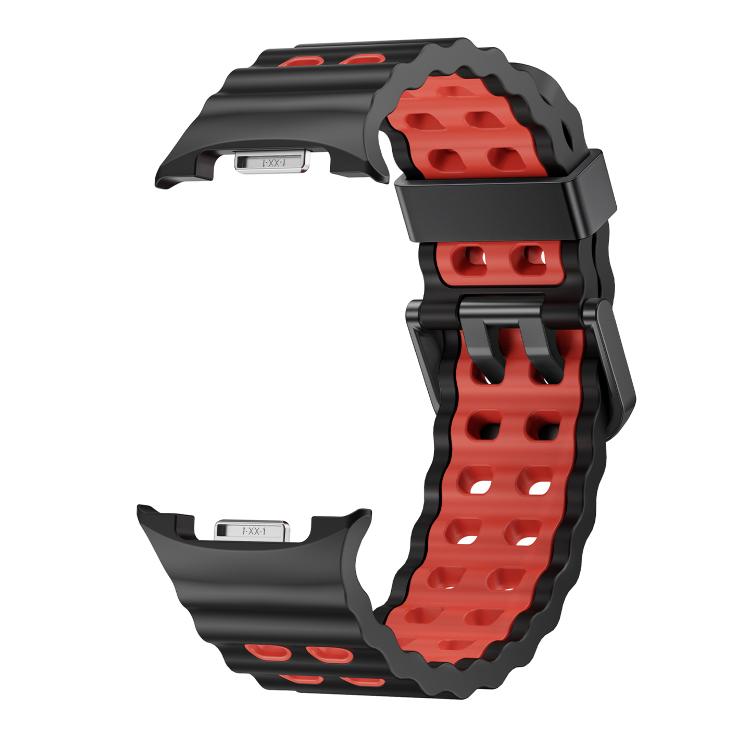 For Samsung Galaxy Watch8 / Watch8 Classic Ocean Style Quick Release Buckle Two Color Silicone Watch Band