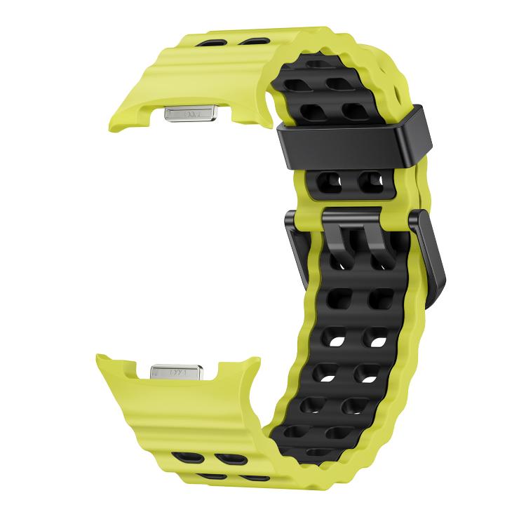 For Samsung Galaxy Watch8 / Watch8 Classic Ocean Style Quick Release Buckle Two Color Silicone Watch Band