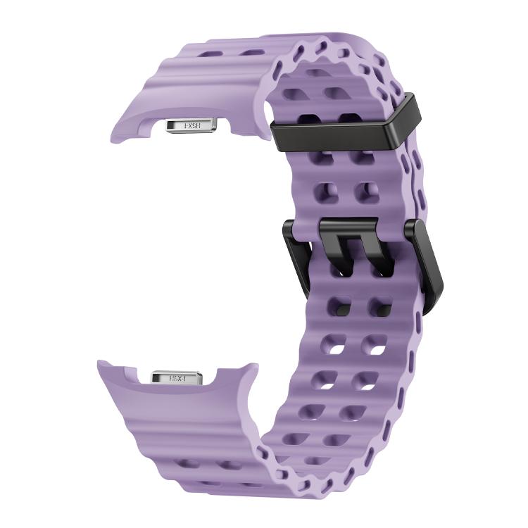 For Samsung Galaxy Watch8 / Watch8 Classic Ocean Style Quick Release Buckle Solid Color Silicone Watch Band