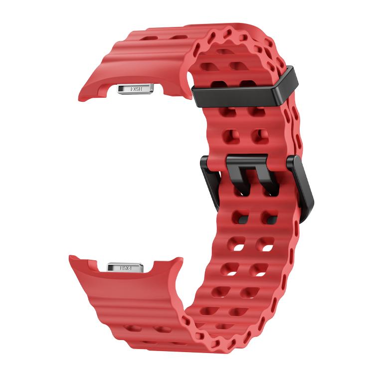 For Samsung Galaxy Watch8 / Watch8 Classic Ocean Style Quick Release Buckle Solid Color Silicone Watch Band