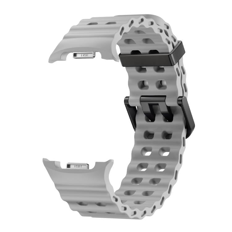 For Samsung Galaxy Watch8 / Watch8 Classic Ocean Style Quick Release Buckle Solid Color Silicone Watch Band