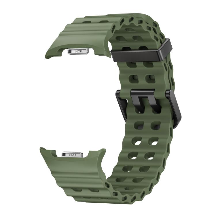 For Samsung Galaxy Watch8 / Watch8 Classic Ocean Style Quick Release Buckle Solid Color Silicone Watch Band