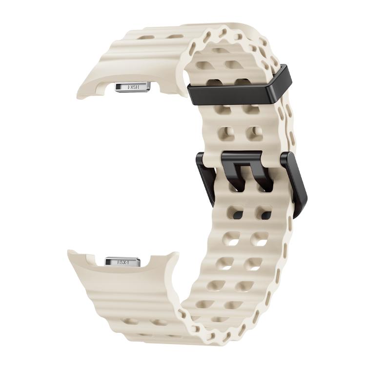 For Samsung Galaxy Watch8 / Watch8 Classic Ocean Style Quick Release Buckle Solid Color Silicone Watch Band