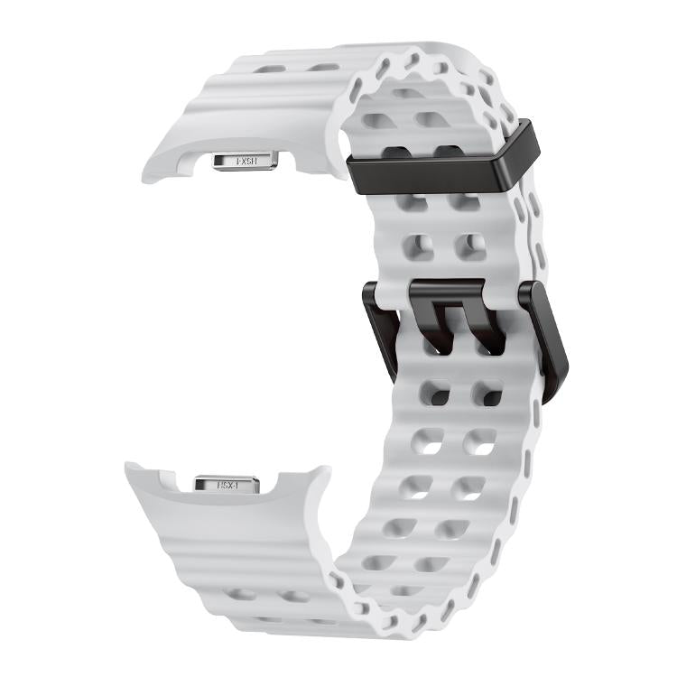 For Samsung Galaxy Watch8 / Watch8 Classic Ocean Style Quick Release Buckle Solid Color Silicone Watch Band
