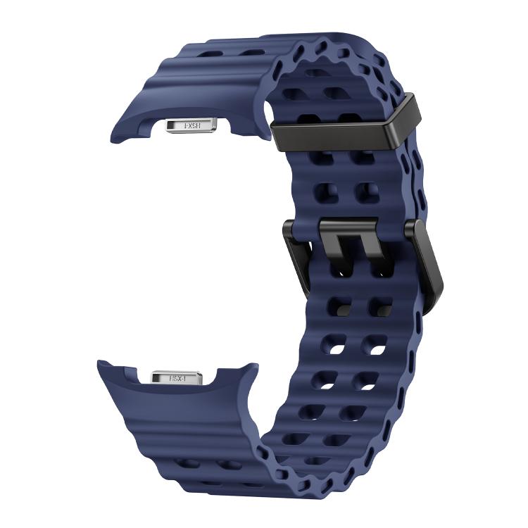 For Samsung Galaxy Watch8 / Watch8 Classic Ocean Style Quick Release Buckle Solid Color Silicone Watch Band