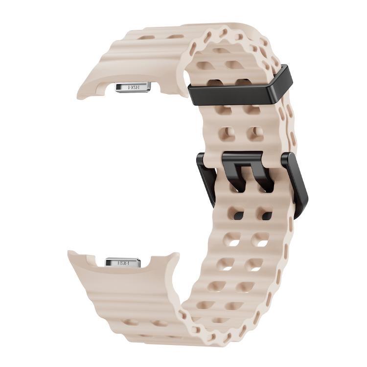 For Samsung Galaxy Watch8 / Watch8 Classic Ocean Style Quick Release Buckle Solid Color Silicone Watch Band