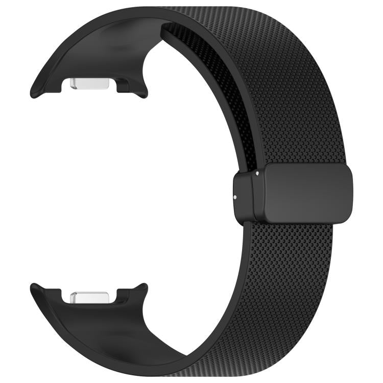 For Samsung Galaxy Watch8 / Watch8 Classic Small Plaid Texture Magnetic Buckle Silicone Watch Band