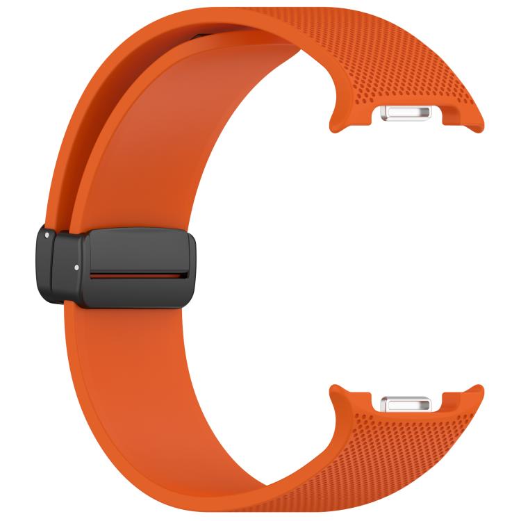 For Samsung Galaxy Watch8 / Watch8 Classic Small Plaid Texture Magnetic Buckle Silicone Watch Band