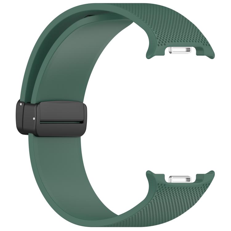 For Samsung Galaxy Watch8 / Watch8 Classic Small Plaid Texture Magnetic Buckle Silicone Watch Band