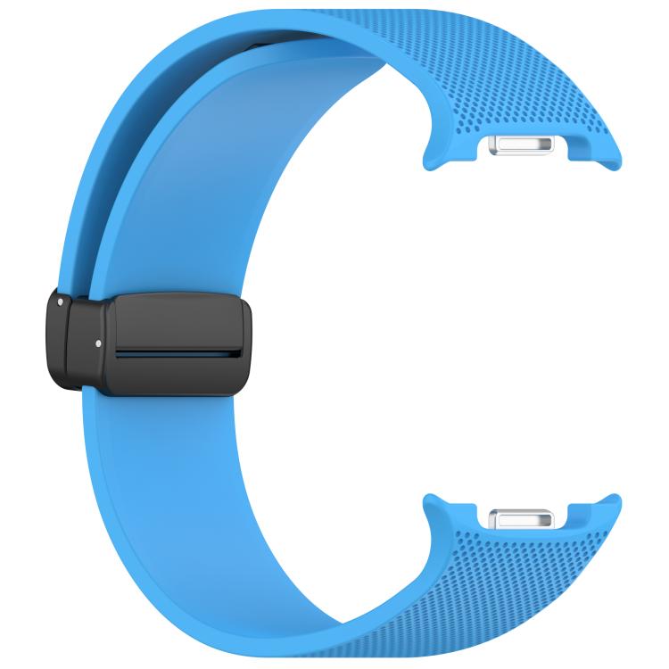 For Samsung Galaxy Watch8 / Watch8 Classic Small Plaid Texture Magnetic Buckle Silicone Watch Band