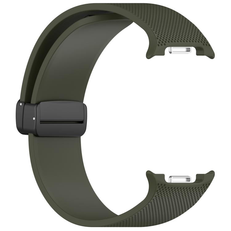 For Samsung Galaxy Watch8 / Watch8 Classic Small Plaid Texture Magnetic Buckle Silicone Watch Band