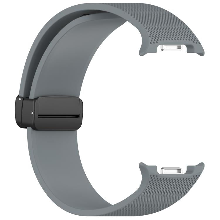 For Samsung Galaxy Watch8 / Watch8 Classic Small Plaid Texture Magnetic Buckle Silicone Watch Band