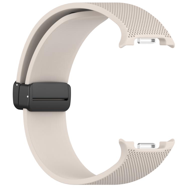 For Samsung Galaxy Watch8 / Watch8 Classic Small Plaid Texture Magnetic Buckle Silicone Watch Band