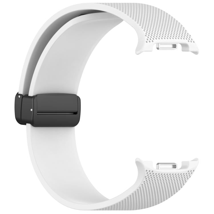 For Samsung Galaxy Watch8 / Watch8 Classic Small Plaid Texture Magnetic Buckle Silicone Watch Band