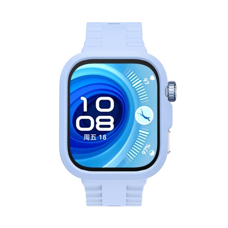 For Huawei Watch Fit 4 Silicone Watch Cover Integrated Wave Texture Silicone Watch Band