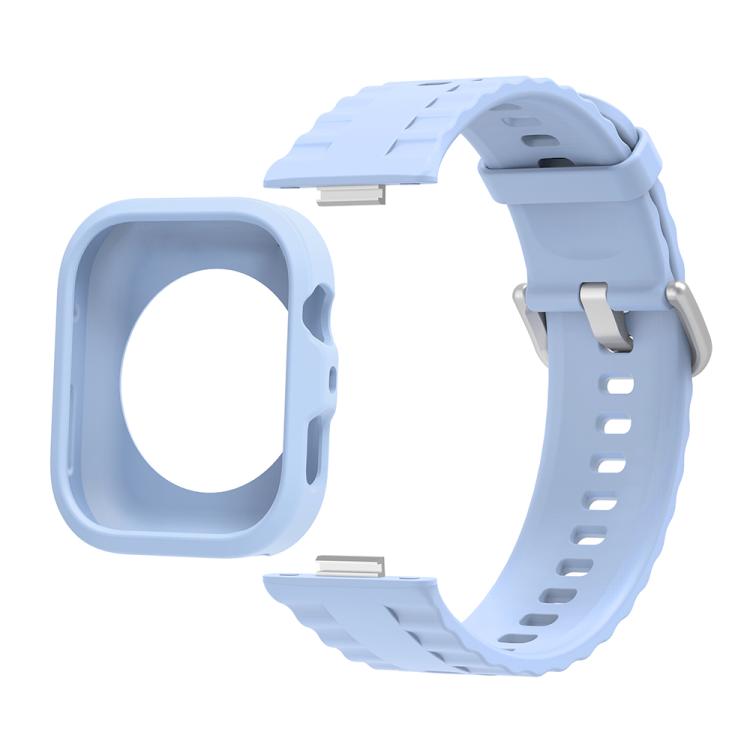 For Huawei Watch Fit 4 Pro Silicone Watch Cover Integrated Wave Texture Silicone Watch Band