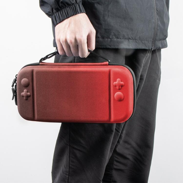 For Nintendo Switch 2 Portable Game Console Hard Case Storage Protective Bag - Black Red Gradient