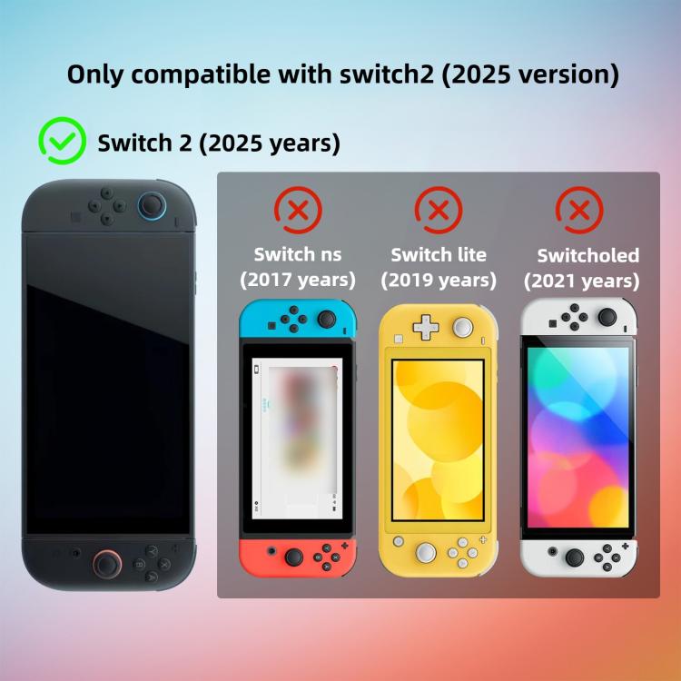For Nintendo Switch 2 Game Consoles Transparent TPU Protective Case - Translucent Pink