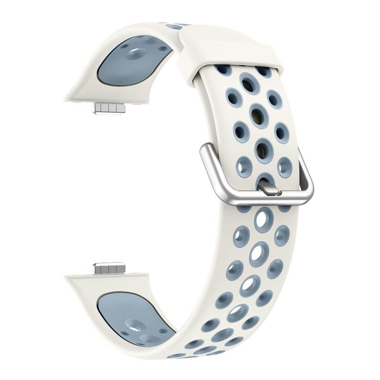 For Huawei Watch Fit4 Pro / Fit4 / Fit3 Round Holes Two Color Silicone Watch Band