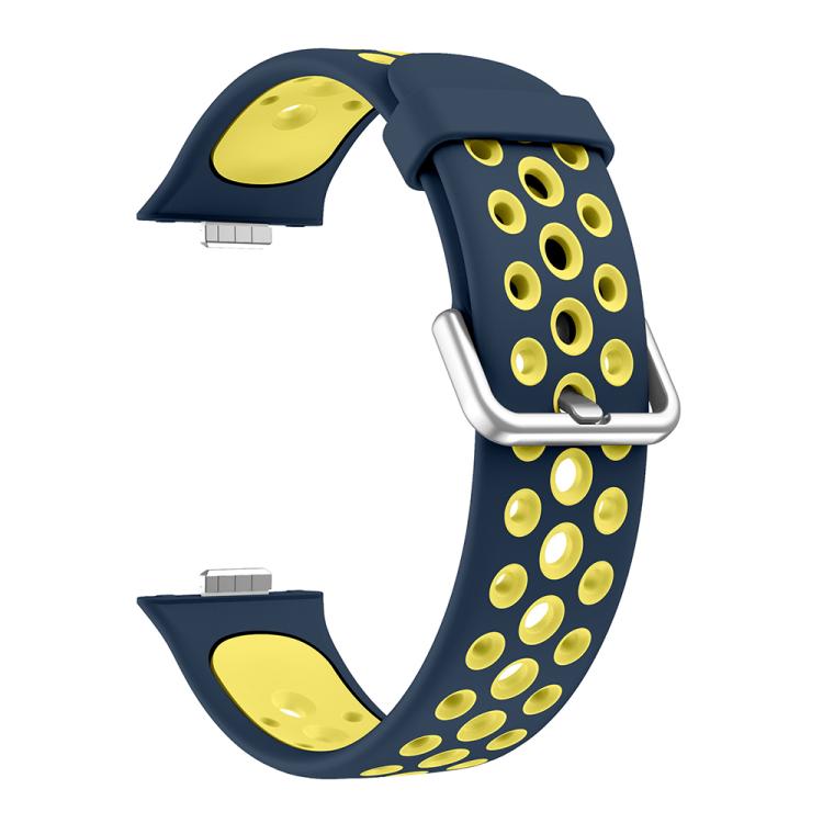 For Huawei Watch Fit4 Pro / Fit4 / Fit3 Round Holes Two Color Silicone Watch Band