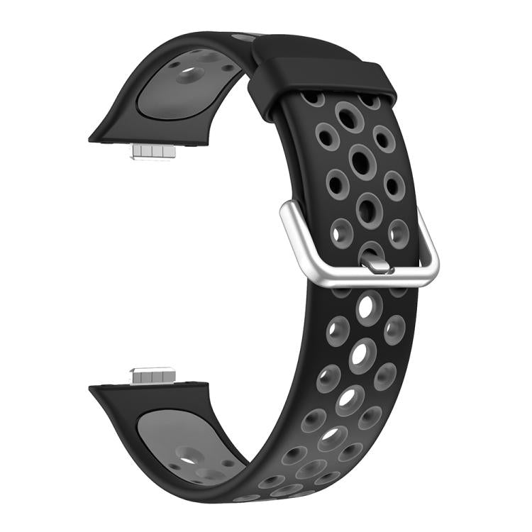 For Huawei Watch Fit4 Pro / Fit4 / Fit3 Round Holes Two Color Silicone Watch Band
