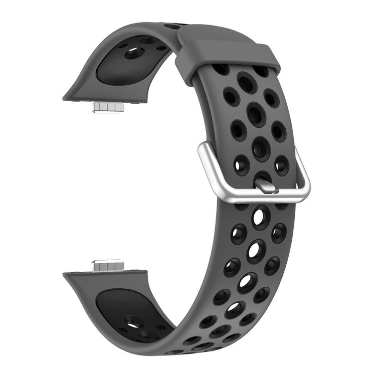 For Huawei Watch Fit4 Pro / Fit4 / Fit3 Round Holes Two Color Silicone Watch Band