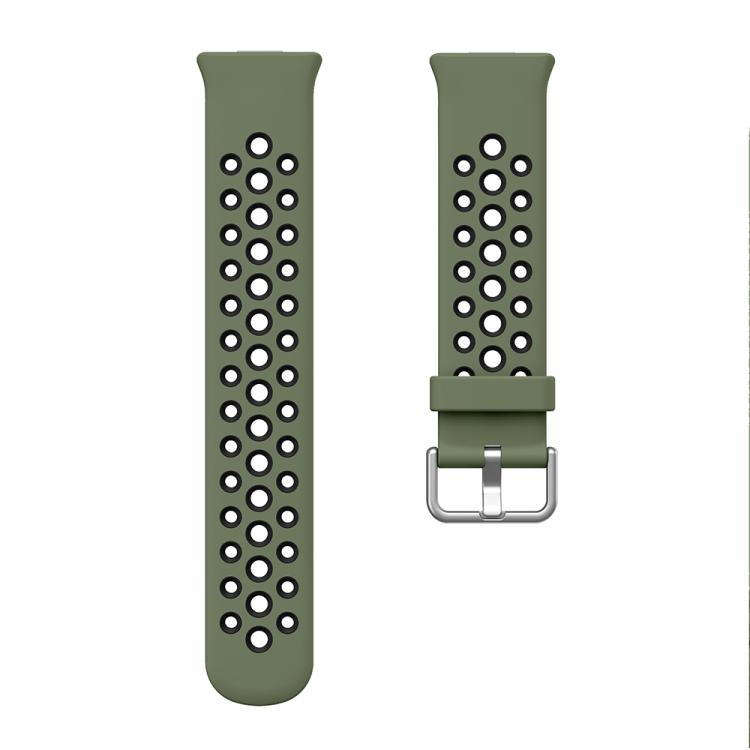 For Huawei Watch Fit4 Pro / Fit4 / Fit3 Round Holes Two Color Silicone Watch Band