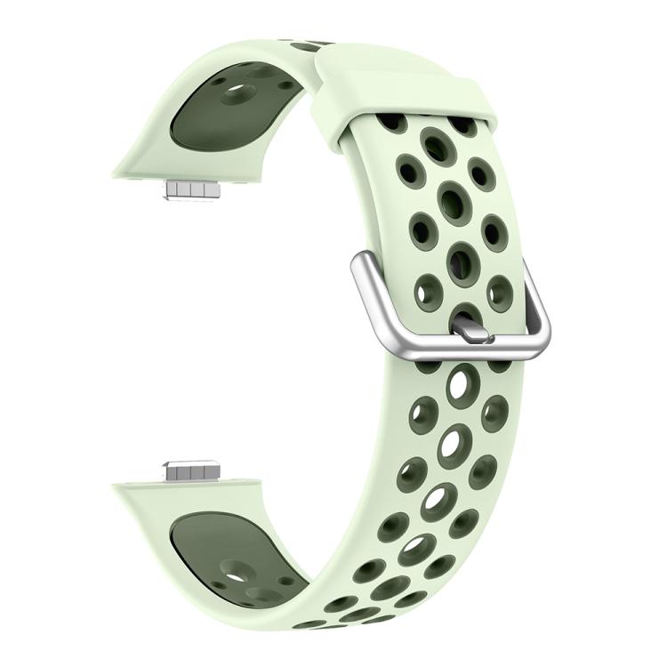 For Huawei Watch Fit4 Pro / Fit4 / Fit3 Round Holes Two Color Silicone Watch Band