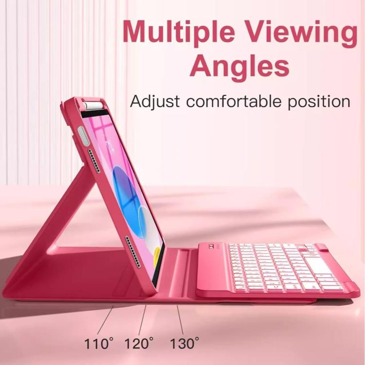 For iPad 2025 Bluetooth Keyboard Silicone Leather Tablet Case with Pen Slot